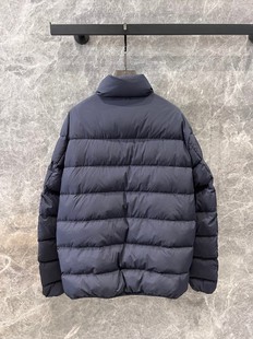 Niche new women's chest letter LOGO printing stripe stitching soft warm down jacket coat