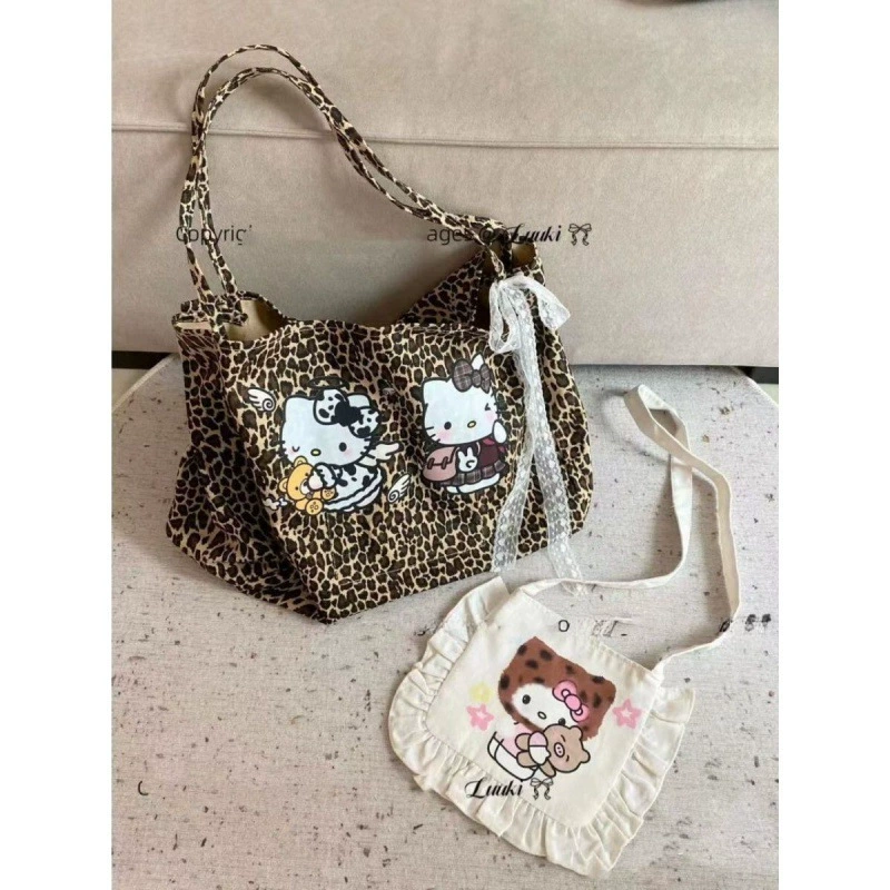 Hello Kitty, сумка на одно плечо, вместительная тканевая сумка, сумка для телефона