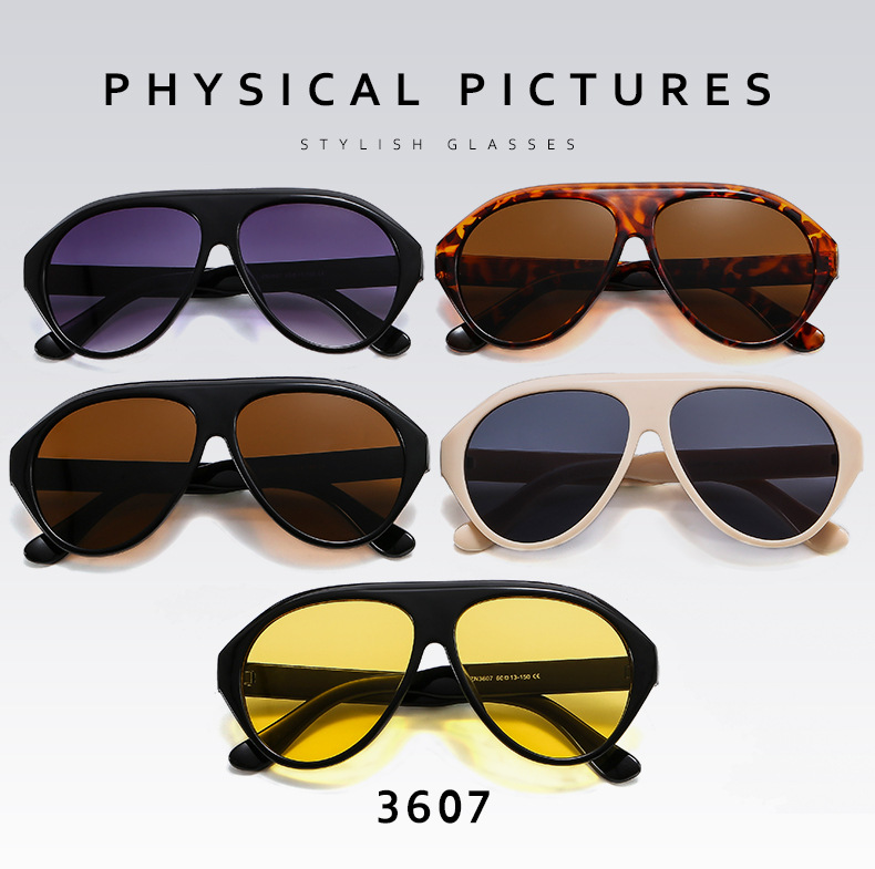 Style Ig Rétro Bloc De Couleur Pc Lunettes De Crapaud Plein Cadre Hommes De Lunettes De Soleil display picture 4