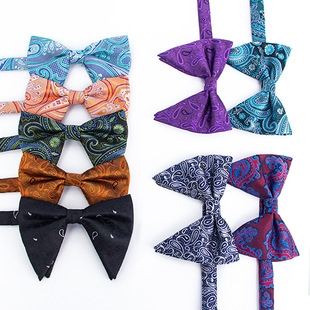 New style cashew flower horn bow tie yarn-dyed polyester jacquard bow tie bow flower origin source trendy bow tie
