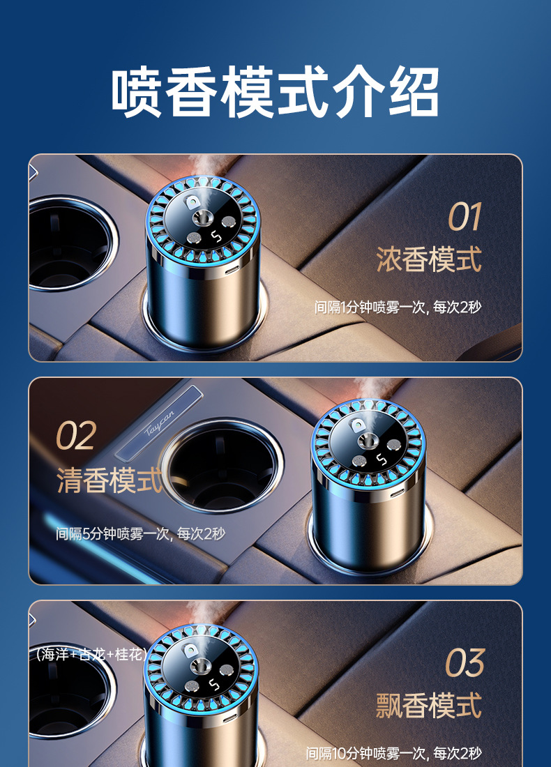 Intelligent Spray Car Aromatherapy Machine Deodorization Car Perfume Car Start-Stop Car Fragrance Internet Celebrant Car Aromatherapy