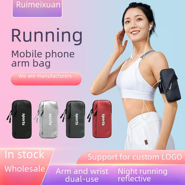 Waterproof Running Mobile Phone Arm Bag Outdoor Mobile Phone Bag Unisex Universal Arm Belt Sports Mobile Phone Arm Cover Wrist Bag