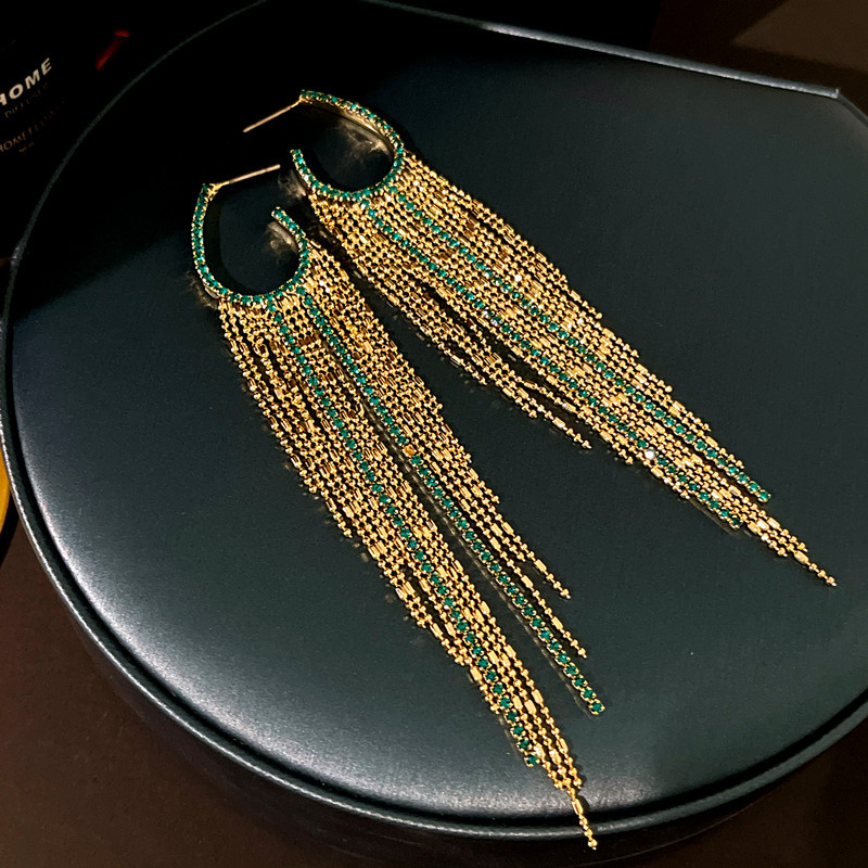 Dangling Earrings Classification Wholesale Jewelry Glam Tassel Alloy Plating Dangling Earrings