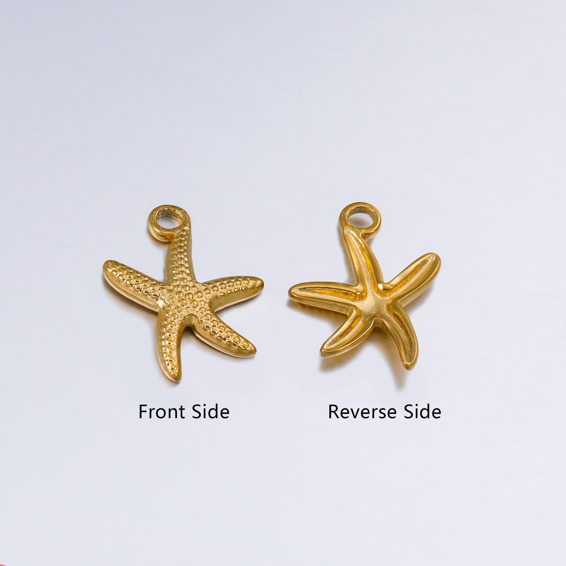 A Pack Of 3 18*14mm 304 Stainless Steel Starfish Polished Pendant display picture 2