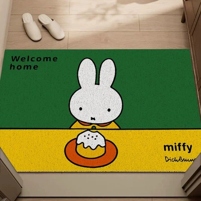Avtomobil döşəmə paspasları – Floor Mat for Home Entrance, Dust-Removing - miffy-style-1-40x60cm-silk-circle