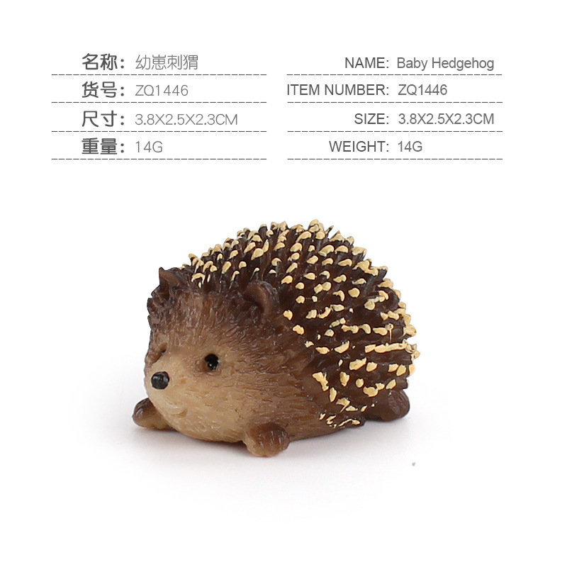 Simulación cognitiva de los niños animal erizo modelo robando melón tejón selva Cub erizo decoración traje juguete