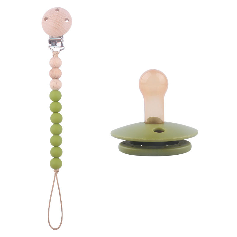 Nuevo bebé Haya clip anti-gota cadena calmante bebé silicona pezón mordedura pegamento molar pezón cadena traje