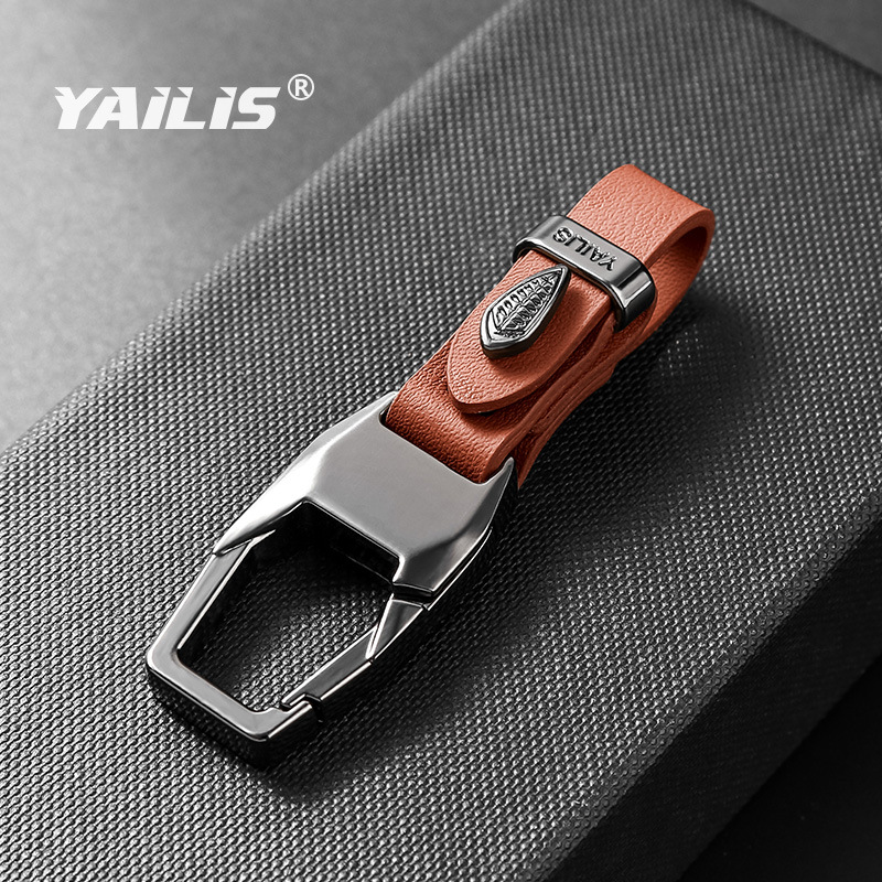 Colorful square buckle [saddle brown]