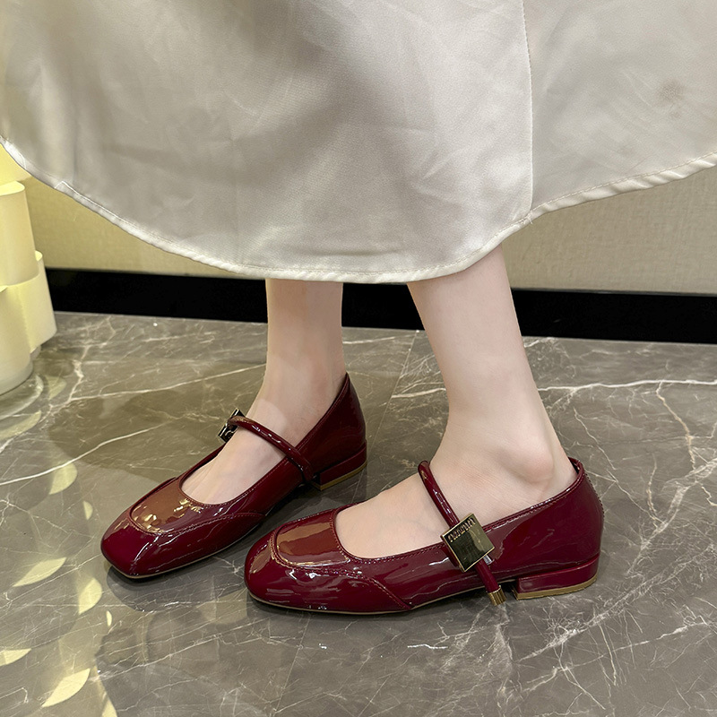 Damen Mary Jane Schuhe Mit Blockabsatz Für Elegante Röcke_voghion.com