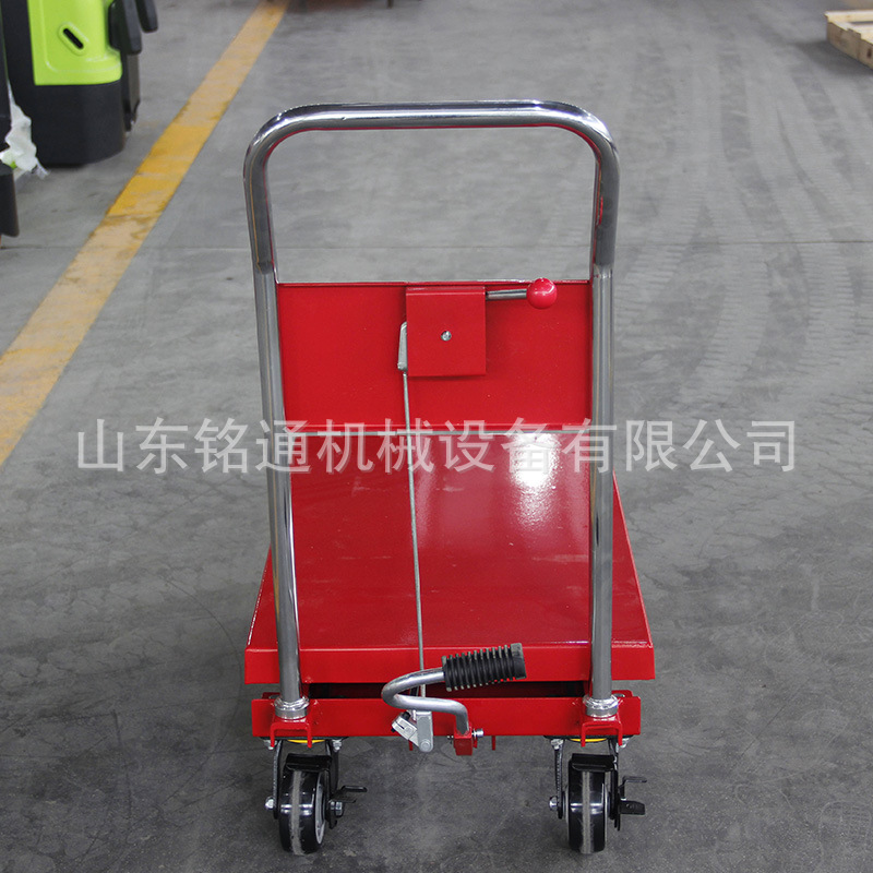 家用小型脚踏升降平台车车间搬运无动力手推车户外室内拉货车