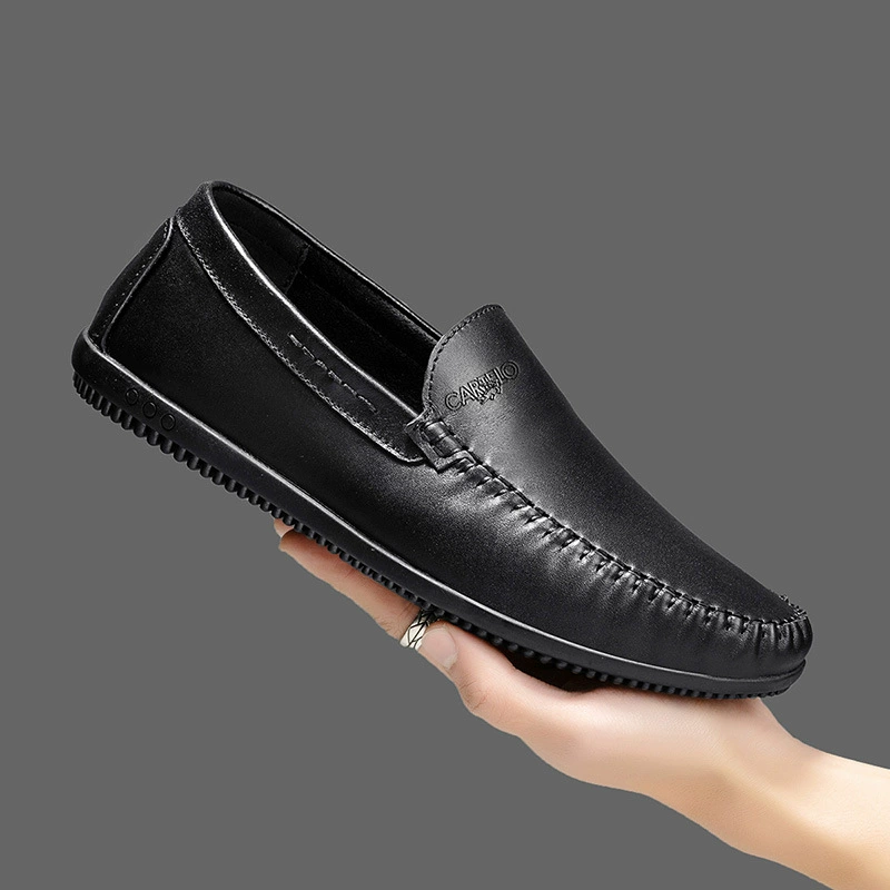 Чехлы для обуви Cartile из крокодиловой кожи, мужские лоферы с низким верхом, повседневная обувь из гороха, обувь из воловьей кожи с верхним слоем, весна и лето