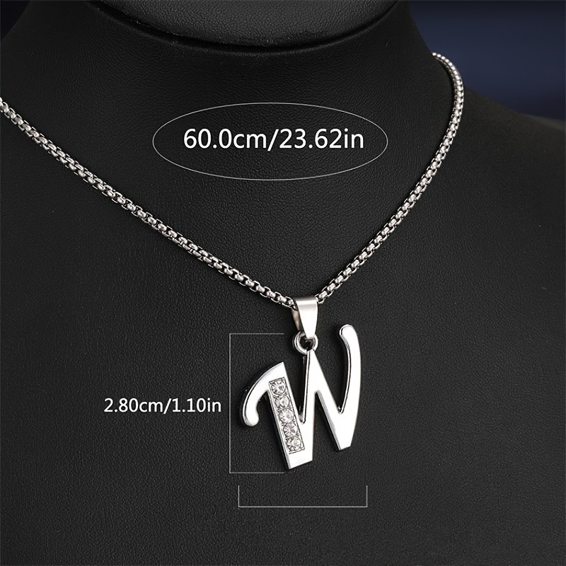 TEMU transfronterizoPendent Collares A a D con Sparkling