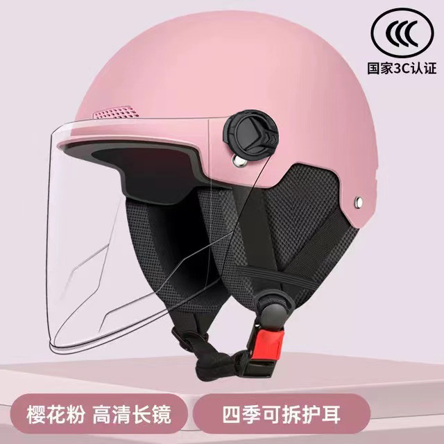 Cascos de vehículos eléctricos certificados 3C para hombres y mujeres, protección solar de verano, cascos de vehículos eléctricos, medio casco ligero, suministro directo de fábrica