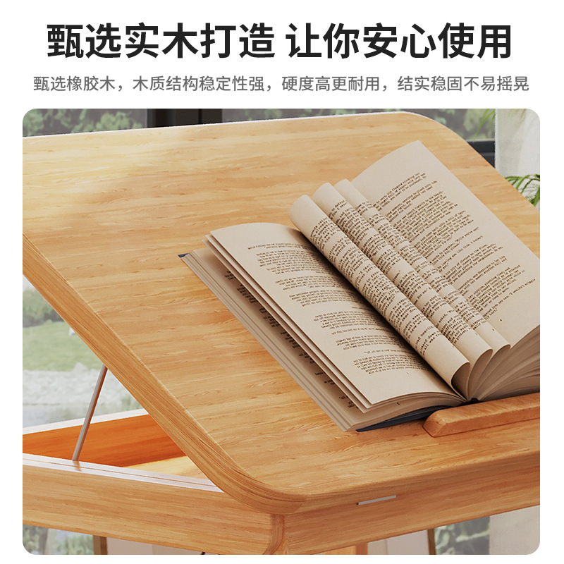 Mesa de té con cubierta plegable móvil, mini sofá, estantería de almacenamiento, mesa de cama del dormitorio con ruedas, mesa pequeña