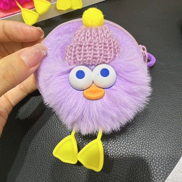 [Purple Little Duck] Round Headphone Bag