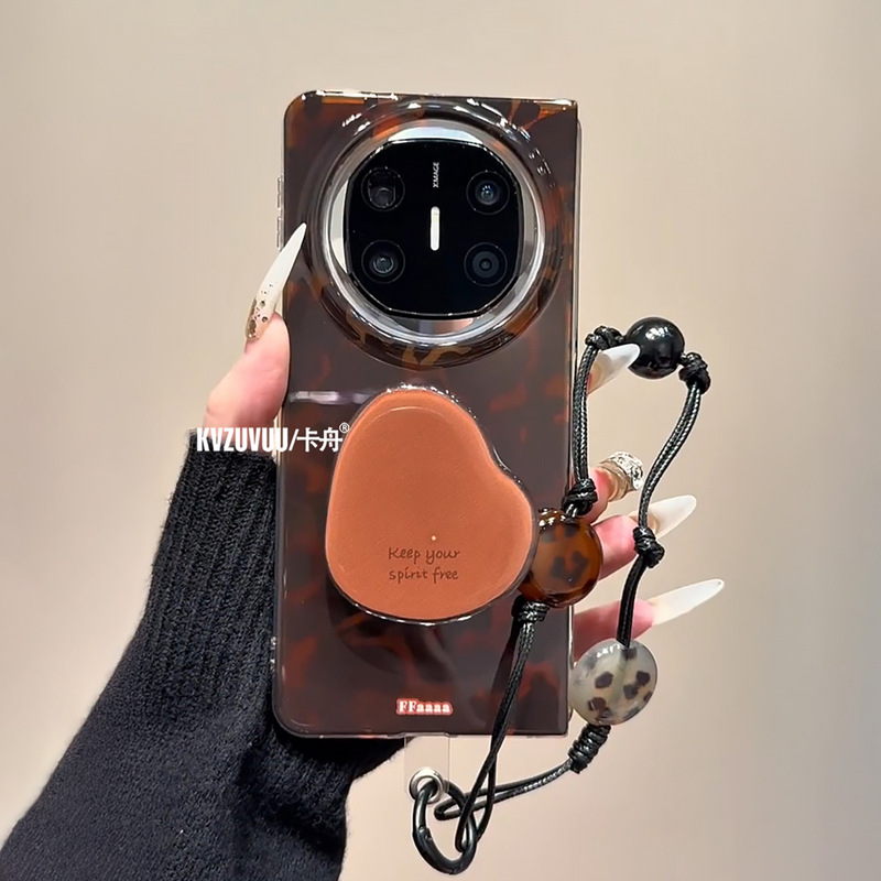 Suitable for Mate X 40% off Folding Phone Case Mate X5 Brown Leopard Print Amber Pura X Simple New Model X3 Trendy Female Model X6 Collector's Edition X5 Flip Folding Pocket 2 Popular Phone Case