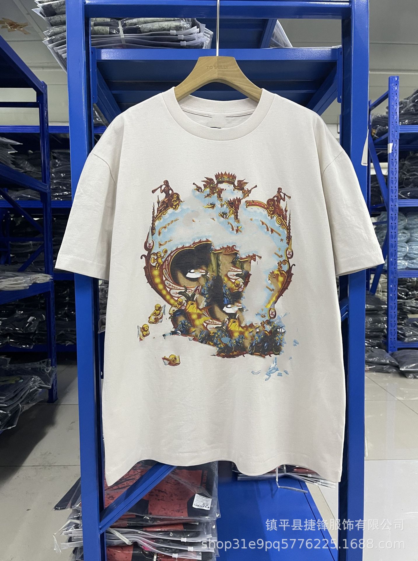 クロスボーダーの新型欧米のファッションブランドのレトロな水洗いは古い落書きをします。