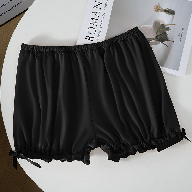 Pantalones de seguridad con linterna de seda de hielo para mujer, estilo fino de verano, pantalones de calabaza antideslumbrantes y sin rizos, pantalones de seguridad para mujer elásticos