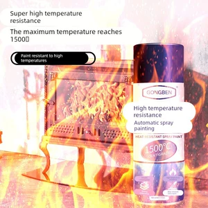 Soba yüksək temperatur boyası 2000 dərəcə. Metal, qara, yanğına davamlı sprey boya.