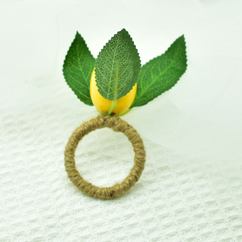 新しいモデルのレモンティッシュリングホテルの植物のナプキンの置物の卸売り|undefined