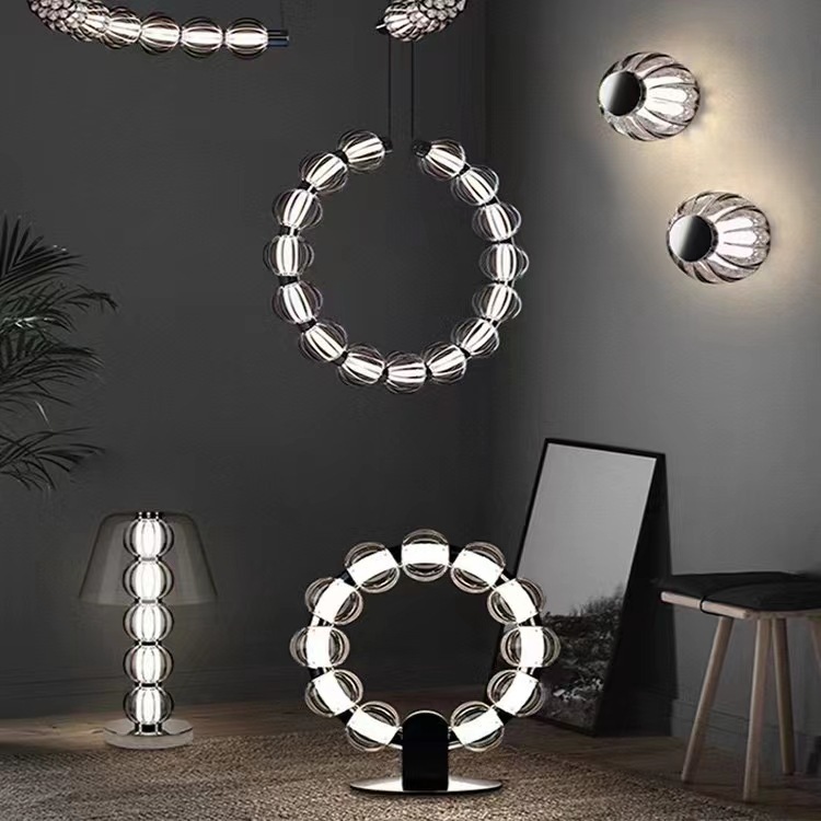 Landelier de lujo personalizado diseño de la lámpara de lujo sala de estar villa moderna comedor dormitorio diseño creativo Buda perla luz comedor creativo