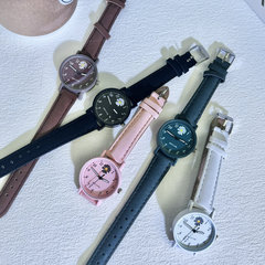 Women's Watch, Korean Version, Simple and Elegant, Trendy, Retro, Instagram Style, Casual, Cool, Forest Style, Small Dial for Middle and High School Students