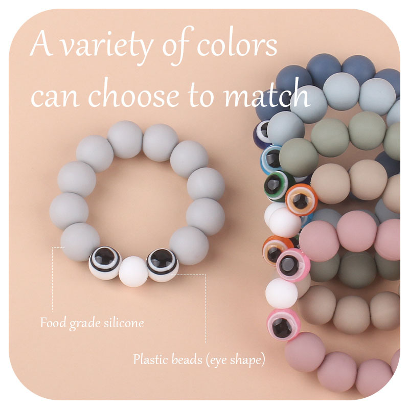 Bebé suministros de silicona perlas mordedor bebé dientes de juguete acrílico modelado de ojos Comercio exterior Nuevo
