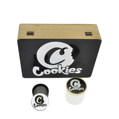 Cookies Mill smoke detectors Glass Wooden Box Set portable Smoking suit Smoking Set