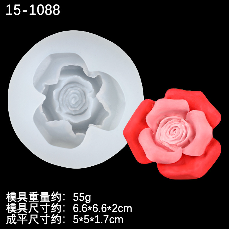 Lotus Lotus Little Chrysanthemum Flower Cluster Jabón Molde de silicona Calla Diy Decoración de pastel de fondant Molde de chocolate