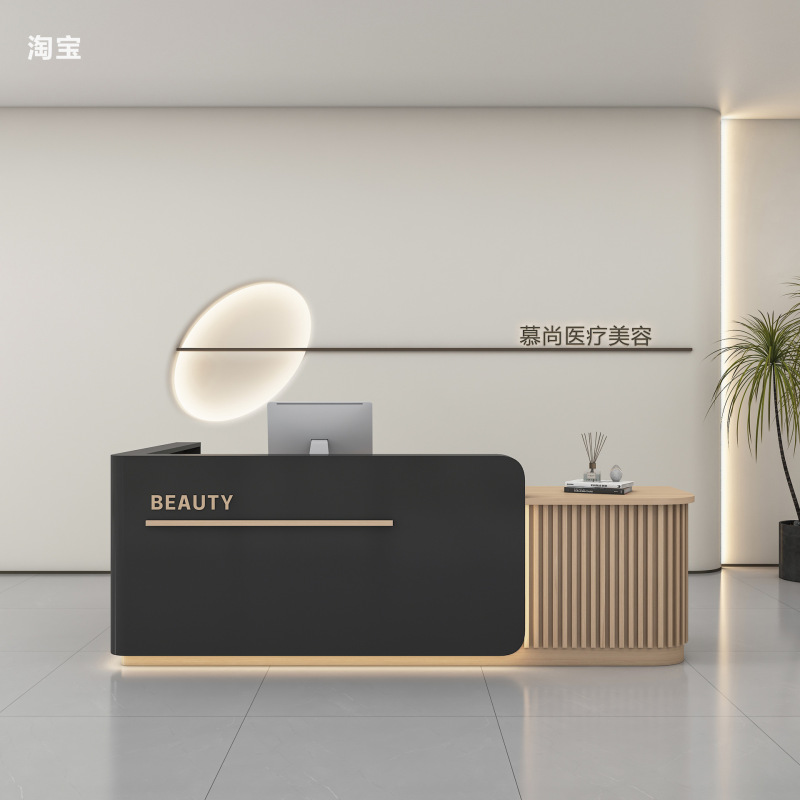 美容学校研修施設 ペイントフロント レジカウンター 衣料品店 バー会社 オフィスフロント 受付カウンター|undefined