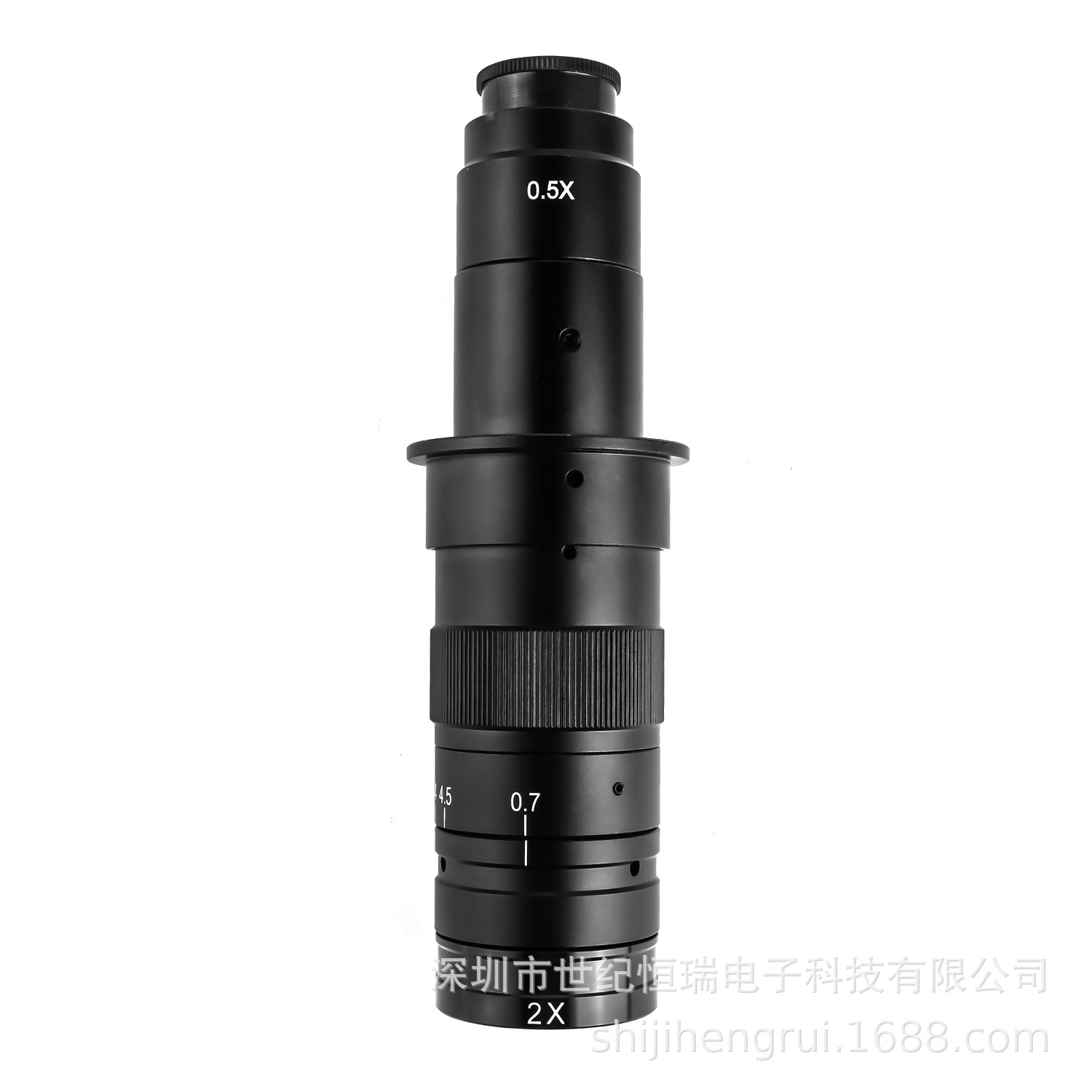 180X变焦长镜头单目显微镜CCD电子显微镜配件物镜目镜调焦放大镜