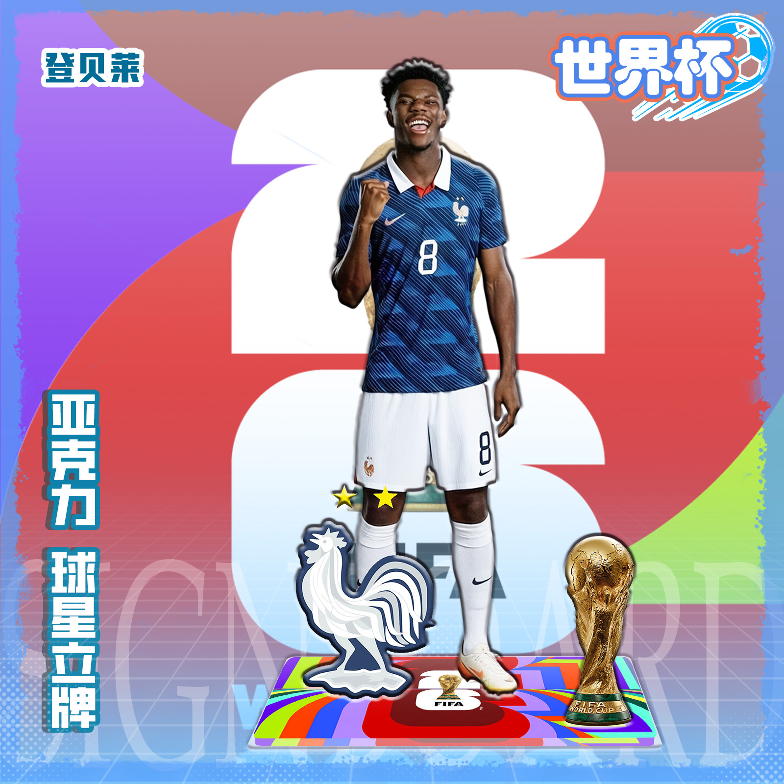 Figura Acrílica de Estrella de Fútbol de Acrílico, para Regalo de Cumpleaños