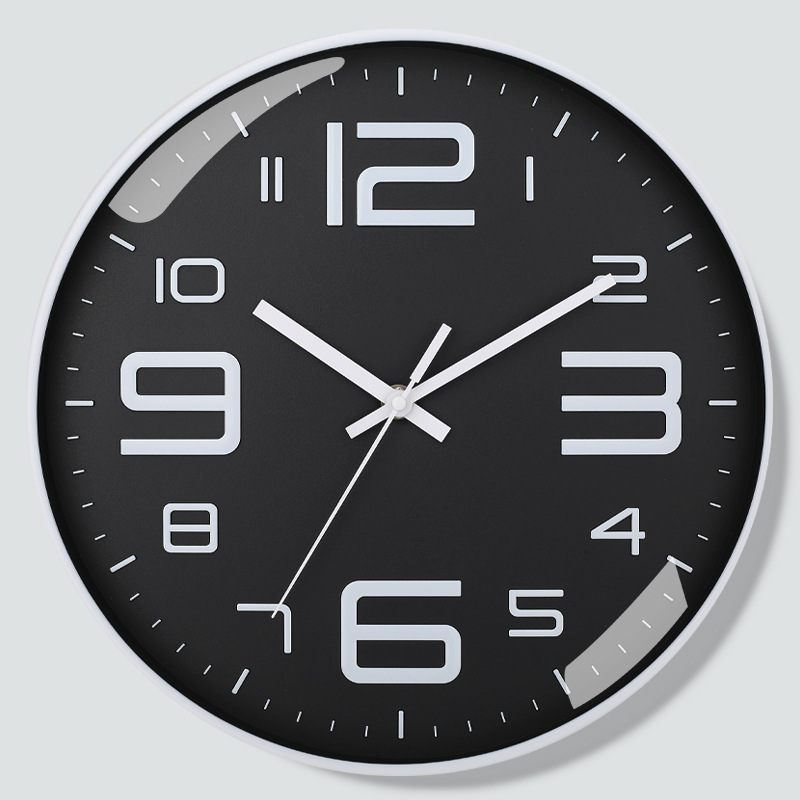 Reloj de pared de cuarzo 8 pulgadas 20CM estéreo silencioso digital creativo moda casa salón al por mayor