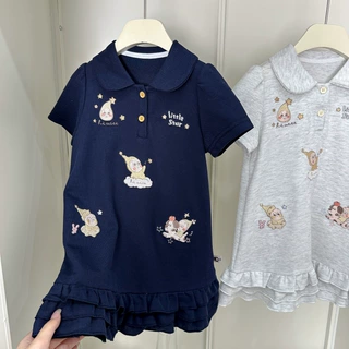 女童2026新款连衣裙夏季儿童时尚韩系学院风公主裙女宝宝洋气裙子
