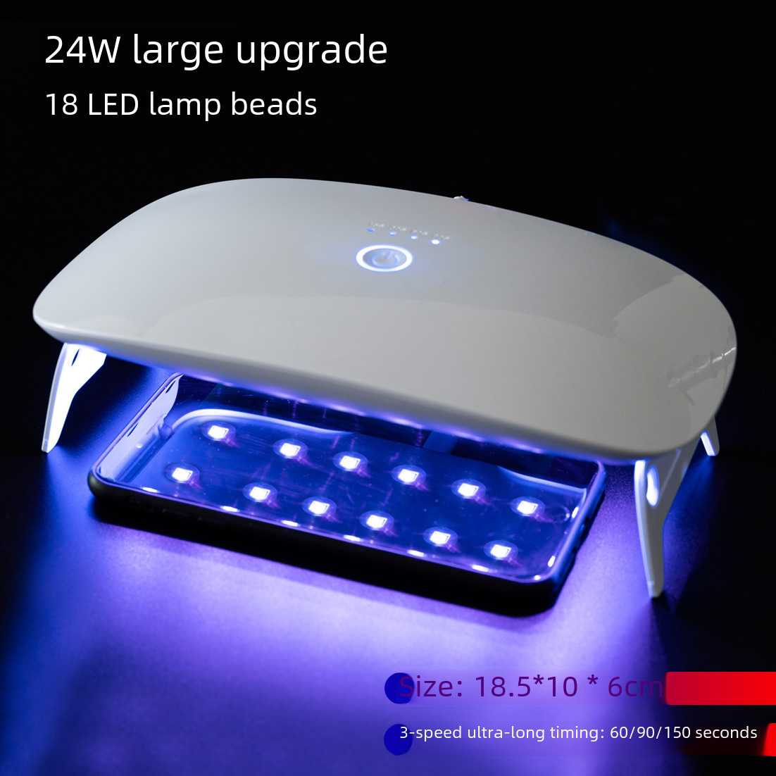 (2개) 28W 높은 전력 UV 경화 램프 UV 강화 필름 빛 경화 필름 베이킹 램프 LED 접이식 네일 아트 UV 램프