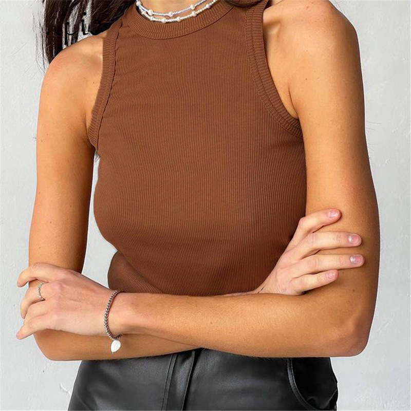 Women's Wrap Crop Top Tank Tops Splicing Fashion Solid Color display picture 4
