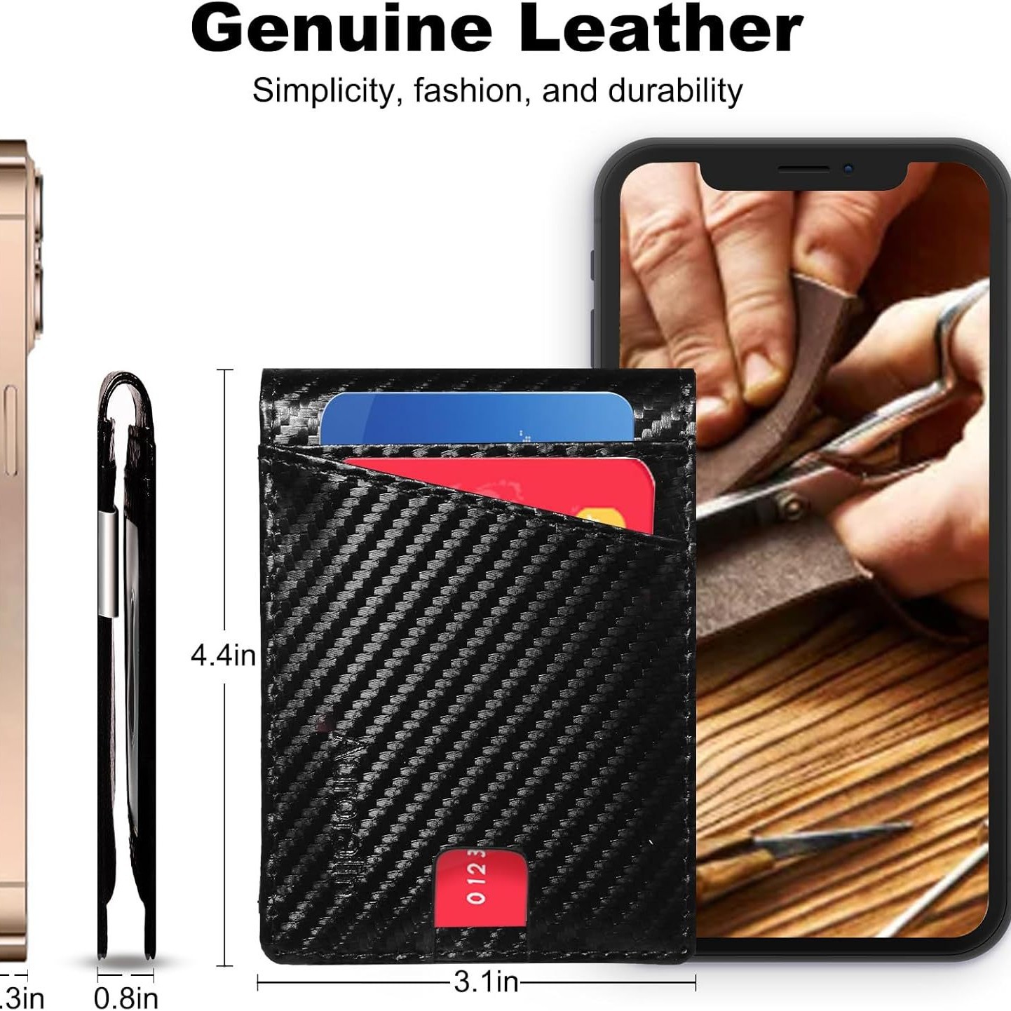 Cartera de cuero transfronteriza para hombres, cartera de cuero, cartera multi-tarjeta, cartera de billetes de alto nivel para hombres, cartera de dólares
