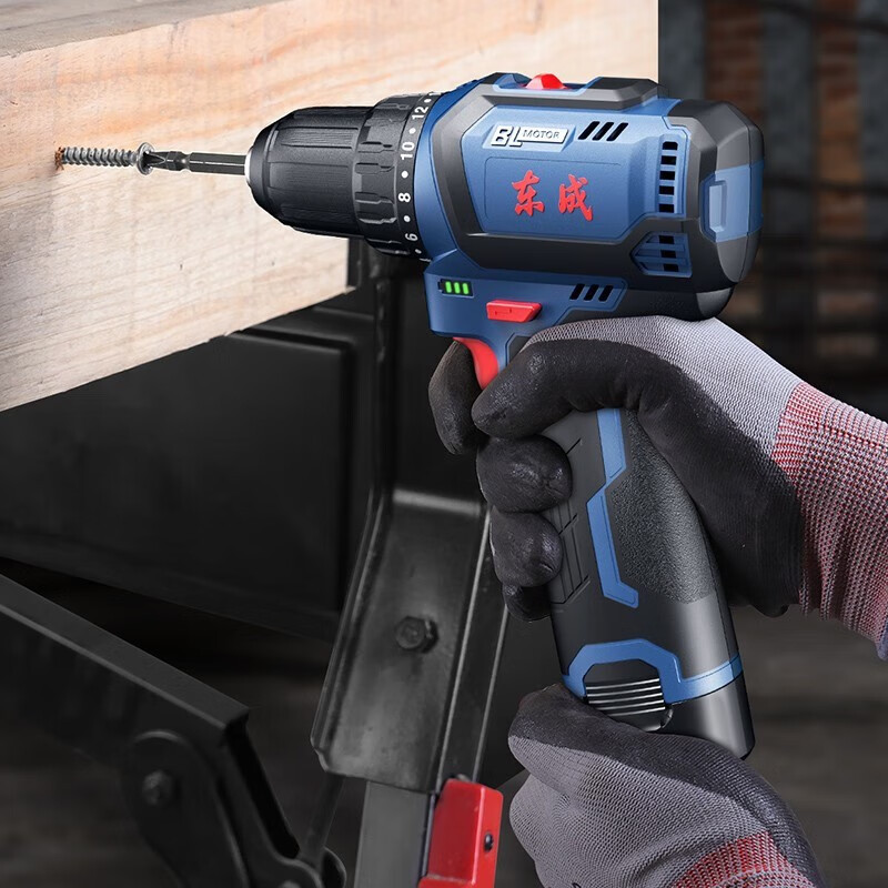 Dongcheng sin escobillas 16V taladro eléctrico de litio pequeño cañón de acero sin escobillas taladro de mano de carga herramientas eléctricas destornillador doméstico taladro de mano