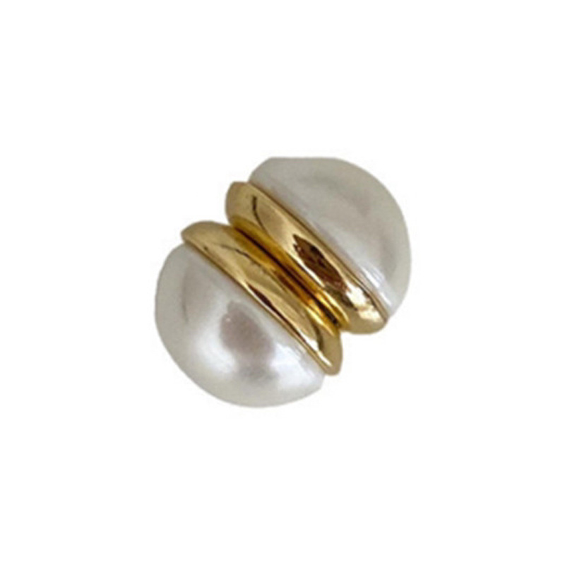 Wholesale Jewelry 1 Pair Fashion Round Alloy Pearl Ear Clips display picture 4