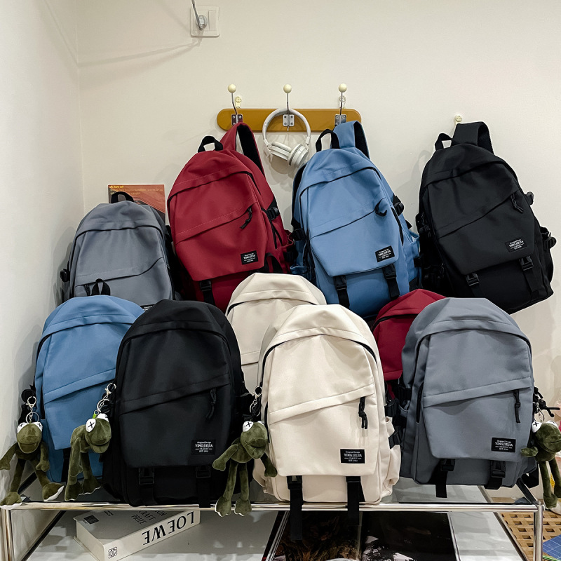 跨境韩版双肩包男简约大容量时尚学生书包休闲外出通勤旅行背包|undefined