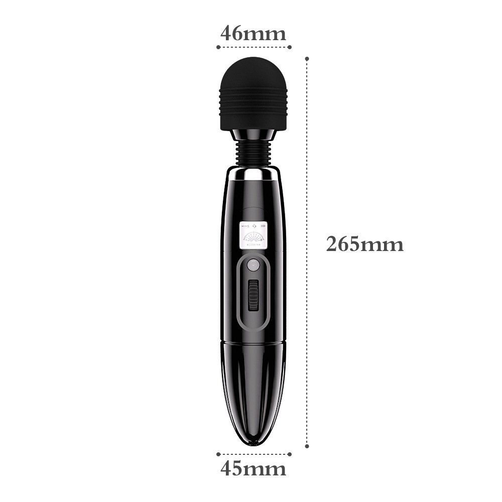 Aurora 8-Speed 9-Frequency Heating AV Wand Vibrator, Rotating Clitoral Massager, Button Control — detail image 24