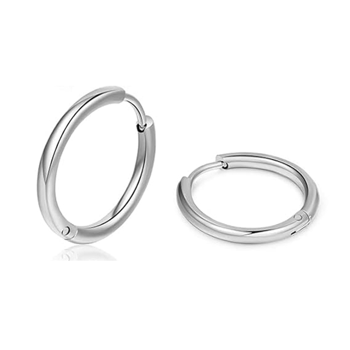 Orecchini transfrontalieri in acciaio inossidabile stile coreano da donna, cerchi curvi, clip per uomo, semplici orecchini a clip, transfrontalieri_voghion.com