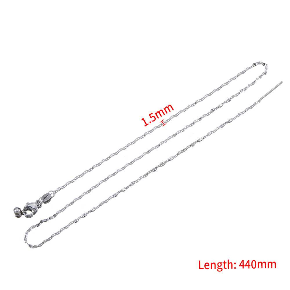 45cm Necklace - Steel - Lip Chain 1.5mm