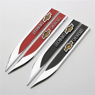 door modification, special metal car — Car logo - standard-black-chevrolet-1-pair-of-metal-leaf-blade-fenders