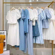 四季青服飾 杭州品牌剪標女裝 外貿尾單批發 2022年夏季尾貨清倉