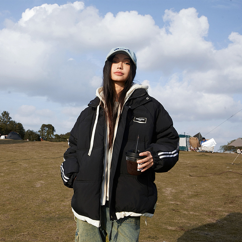 2025 invierno nuevo estilo de algodón femenino universal corto estilo de moda con capuzas suelta de algodón femenino coreano chaqueta de algodón delgada chaqueta image 4