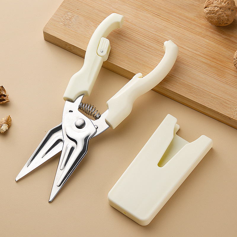 Tijeras de cocina de acero inoxidable, aptas para huesos y barbacoa