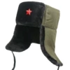 Army green black hair+red five -star
