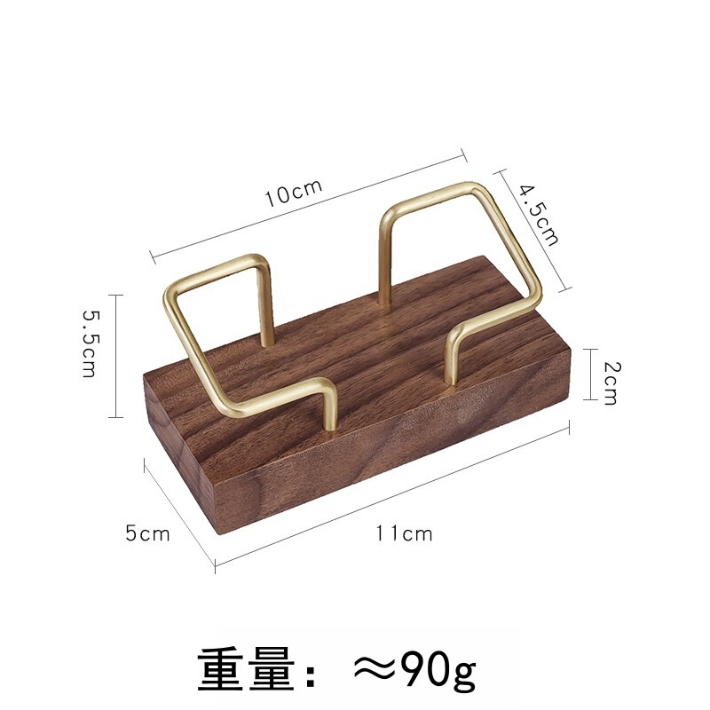 木製デスクトップ名刺入れホテルのフロント展示棚実木高級金属名刺座ビジネスカード収納ケース|undefined