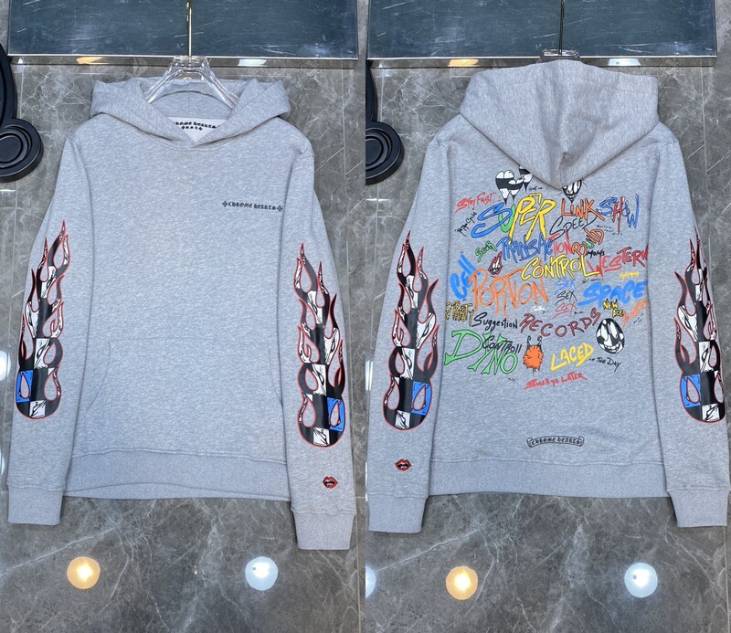 25ss正确版Chrome Hearts 克罗伈十字架连帽卫衣百搭潮流时尚批发|undefined